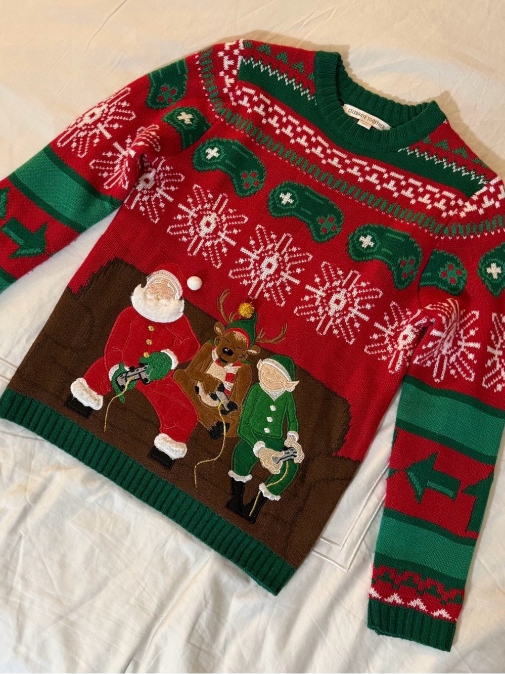 Christmas Sweater Gaming Santa